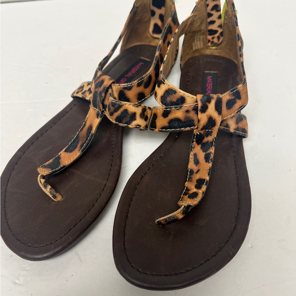 Material Girl Leopard Print Sandals size 7